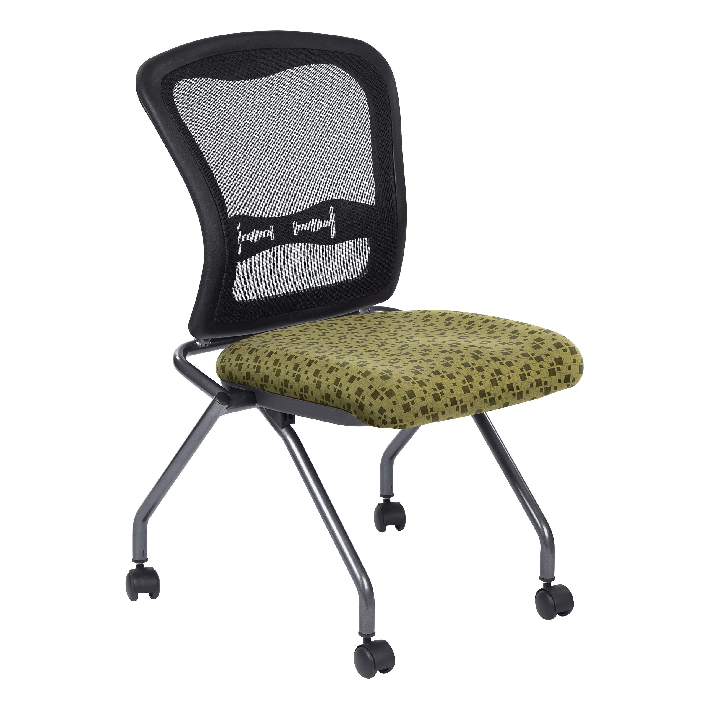 Deluxe Armless Folding Chair With ProGrid® Back